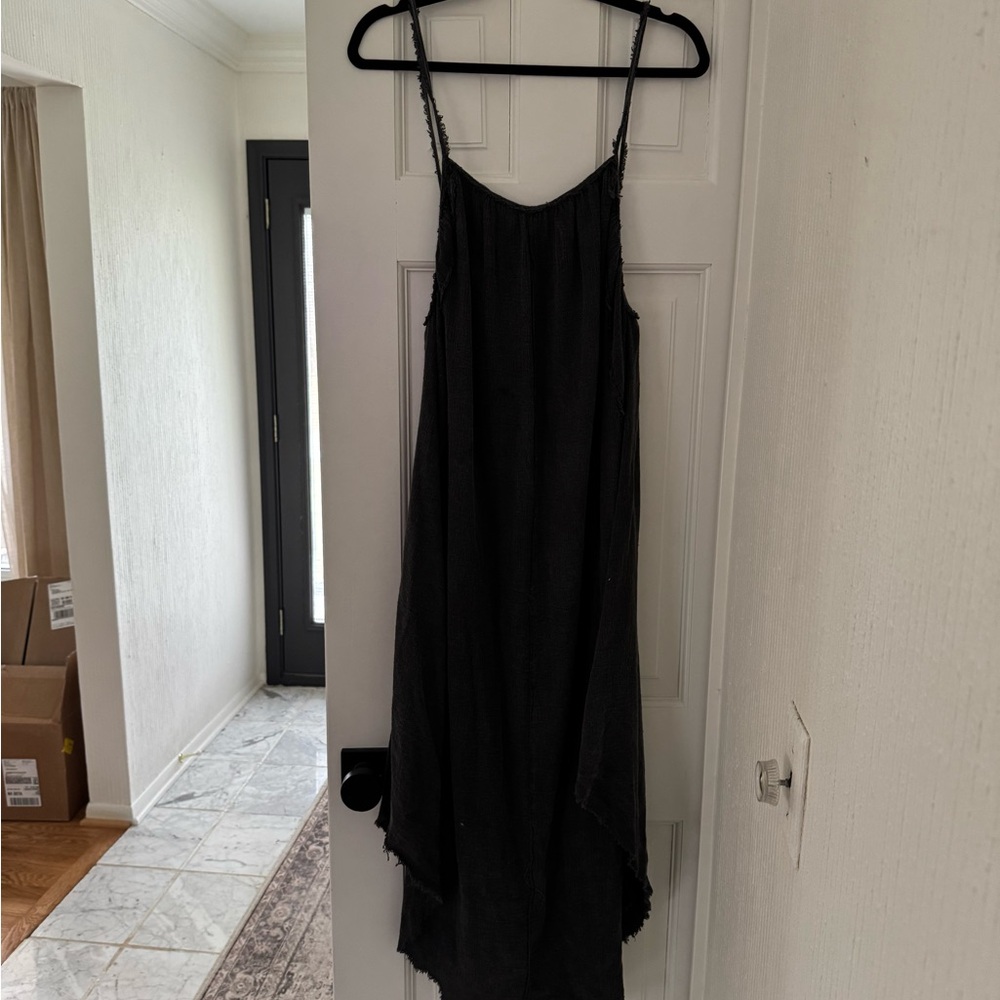 Aerie charcoal gray light muslin dress also can be used as swimsuit cover up - Picture 2 of 2